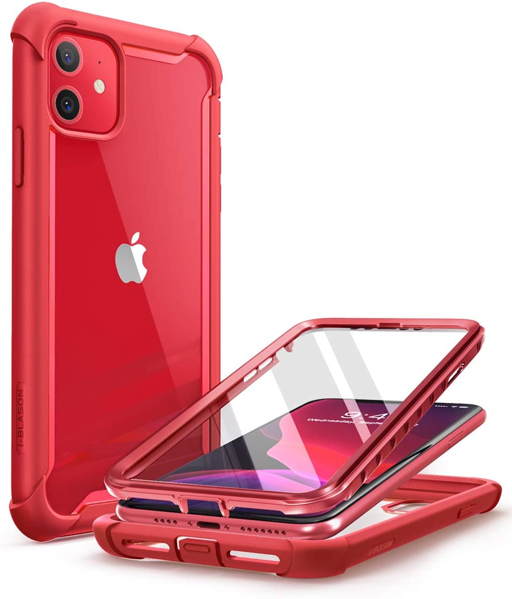 i-Blason Ares Dual Layer Rugged Clear Bumper Case with Built-in Screen Protector